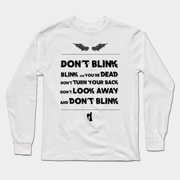 Blink! (Black) Long Sleeve T-Shirt by _Eleanore_